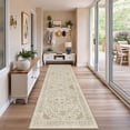 thumbnail image 2 of Roxstand 2'x8' Washable Runner Rug for Hallway Entrance Bedroom Entryway, Vintage Non Slip Stain Resistant Kitchen Rugs, Beige, 2 of 10