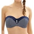 thumbnail image 2 of Panache COBALT/WHITE Britt Bandeau Bikini Swim Top, US 32H, UK 32FF, 2 of 4