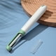 thumbnail image 2 of Pelador de cocina | Juego de cuchillos para frutas multiusos | Rascador plegable de acero inoxidable | Empuñadura ergonómica | Herramienta versátil para rebanar y pelar | 3 Piezas Blanco | los, 2 of 7