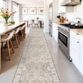 thumbnail image 6 of Hallway Washable Runner Rug - 3x16 Kitchen Rugs Entryway Vintage Soft Floor Mat Non Slip Indoor Farmhouse Carpet For Bathroom Living Room Bedroom (3 X 16  Beige), 6 of 7