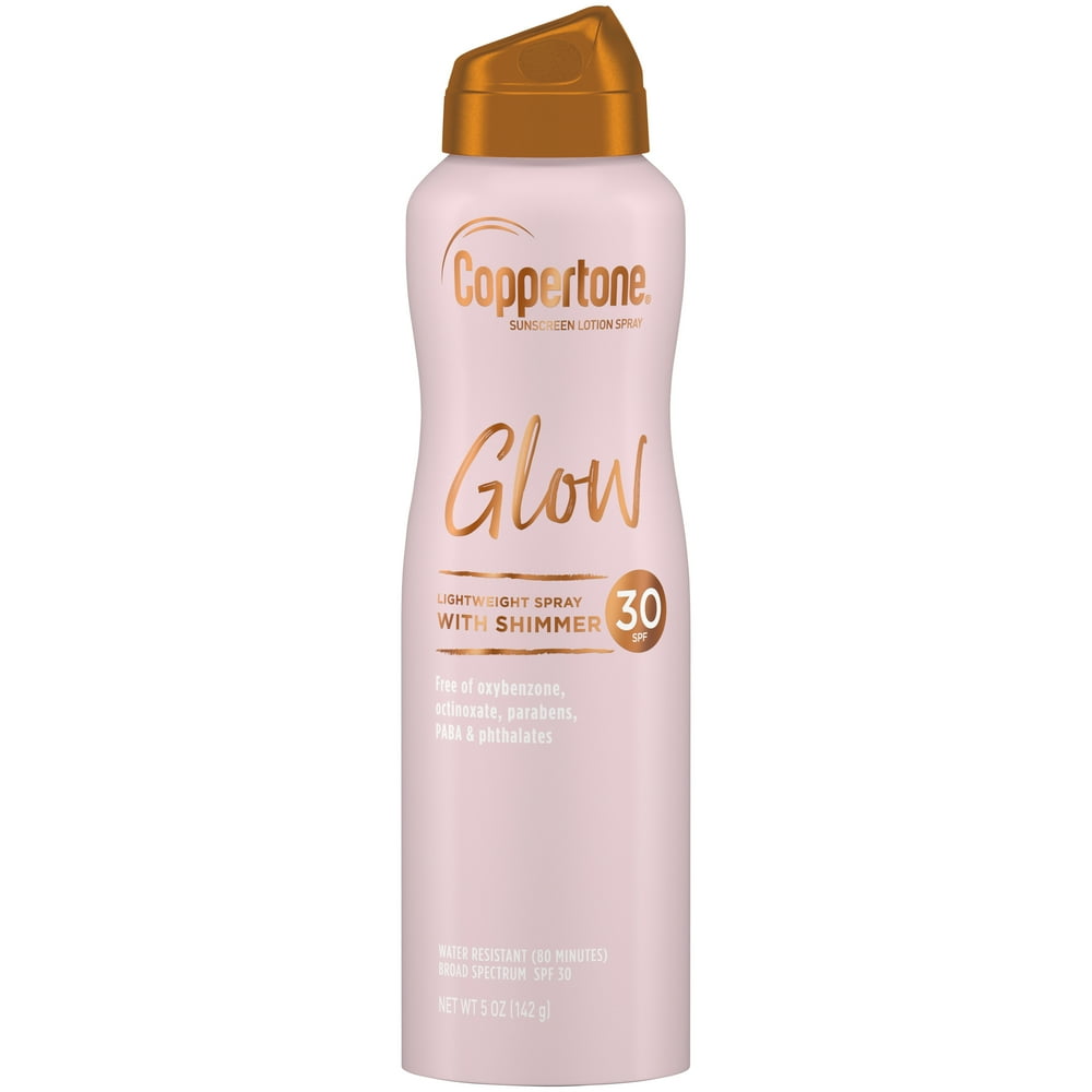 Coppertone Glow Shimmering Sunscreen Spray with Broad Spectrum SPF 30