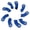 Blue, variant on Riousery 9 Pcs Golf Iron Head Covers PU Leather Waterproof Club Protection Set Right Left Handed Blue