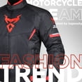 thumbnail image 5 of Chaqueta protectora de motocicleta para hombre, ropa reflectante de tela Oxford 600D, malla transpirable, impermeable, 5 of 5