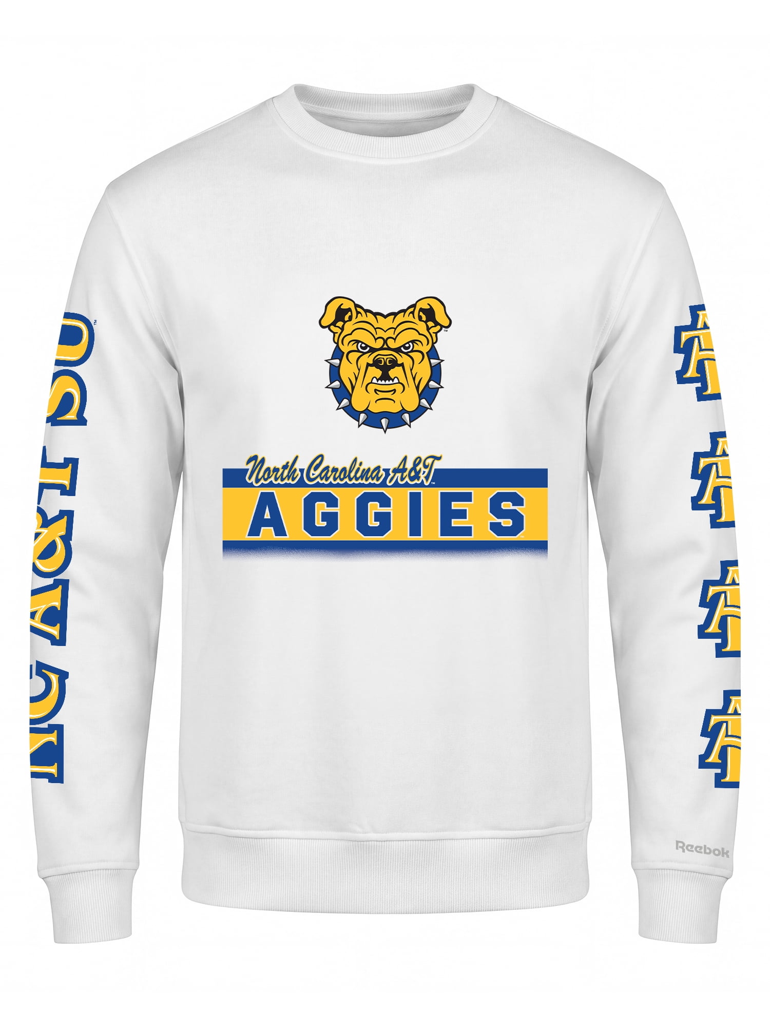 North Carolina A&T Aggies Reebok Mens White Crew Sweatshirt