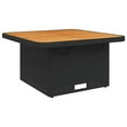 thumbnail image 5 of vidaXL Garden Table Black 80x80x71 cm Poly Rattan and Acacia Wood, 5 of 5