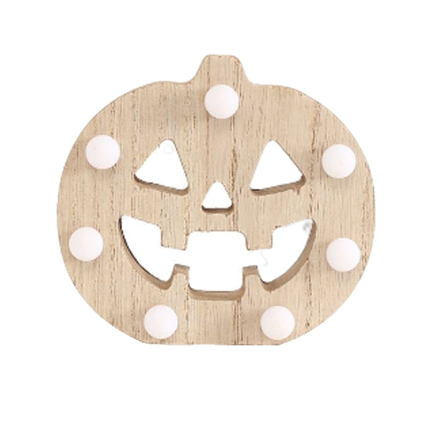 Toystoory Decoración de de Halloween, adorno de calabaza ligera, iluminación de fiesta de madera, manualidades DIY para el hogar, sala de estar, Kits de decoración para fiestas Aterrador Toystoory HA069006-02