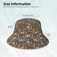 thumbnail image 3 of Kdxio Reflective Bucket Hat - Moose fox bear leaf tree Print Bucket Hat for Men,Women, 3 of 6
