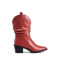 thumbnail image 2 of DREAM PAIRS Women's Cowgirl Boots, Mid Calf Western Cowboy Chunky Heel Boots, Slouchy & Pull-on for Women, 2 of 8