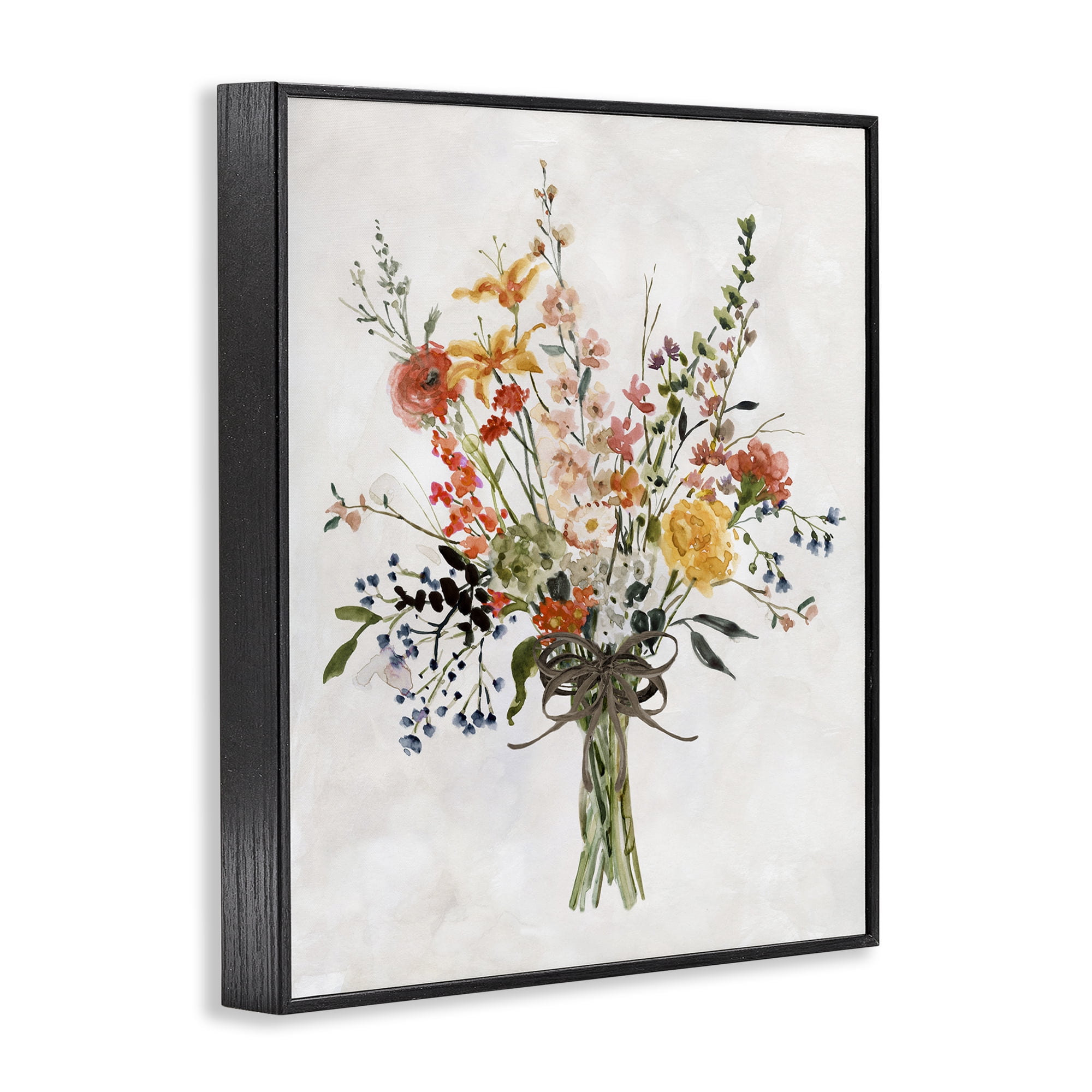 Stupell Industries Enchanting Floral Bouquet Botanical & Floral Painting Black Framed Art Print Wall Art, 11 x 14