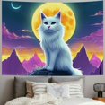 thumbnail image 2 of Orinice Cute Cat Moon Mountains Tapestry Wall Hanging Unique Style Graphic Tapestries Home Wall Decor Art for Living Room Bedroom Apartment Farmhouse Dorm 40x60inch, 2 of 6