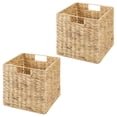 thumbnail image 2 of mDesign Woven Hyacinth Kitchen Storage Organizer Basket Bin, 2 Pack, Natural/Tan, 2 of 8