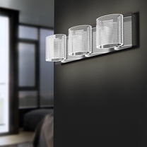 LIGHTINN Bathroom Vanity Light Modern Chrome Bathroom Decor LED Light Bathroom Dimmable LED White Lighting 3-Light