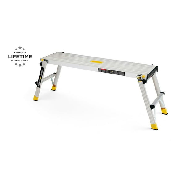 47.25 In. X 12 In. X 20 In. Aluminum Slim-Fold Work Platform, 300 Lbs. Load Capacity