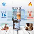 thumbnail image 4 of Cute Canine Design 40oz Water Bottle - BPA Free Dog Lovers Tumbler with Handle & Straw - Gift for Women Coffee Mug, 4 of 7