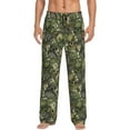 thumbnail image 1 of Fotbe Green Skulls Pantalones de Pijama para Hombre, Pantalones de Dormir, Pantalones de Casa con Cintura Ajustable y Bolsillos-X-Large, 1 of 6