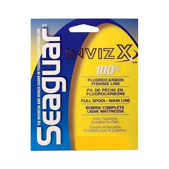 Seaguar Invizx Freshwater 100% Fluorocarbon Fishing Line 17lbs, 200yds Break Strength/Length - 17VZ200