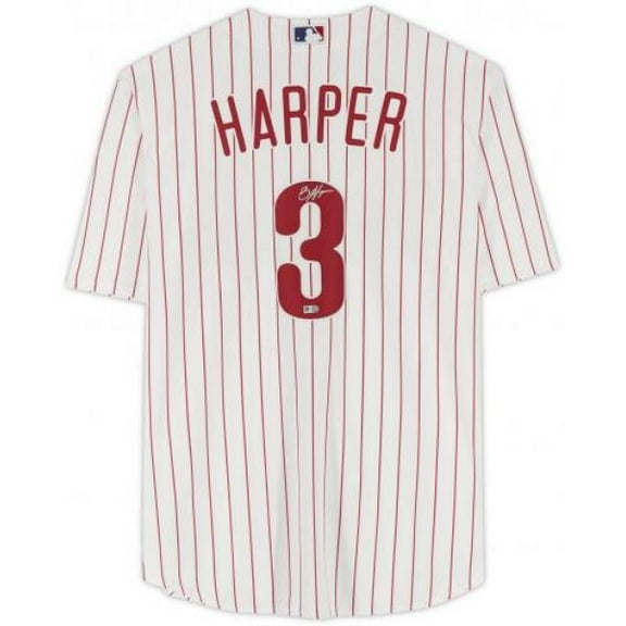 Framed Bryce Harper Philadelphia Phillies Autographed White Replica Jersey - Fanatics Authentic Certified