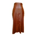 thumbnail image 5 of 2025 Clearance! Womens Clearance asdoklhq Womens Plus Clearance Fashion Women High Waist Casual Ladies Solid Button Mini Fit Leather Skirts, 5 of 6