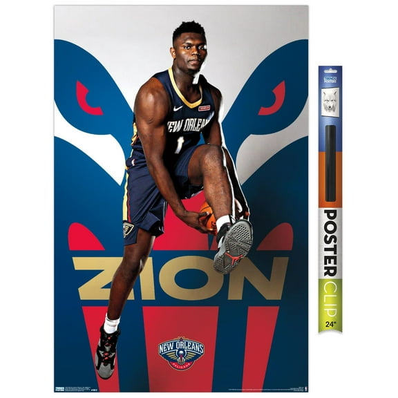 NBA New Orleans Pelicans - Zion Williamson 19 Wall Poster, 22.375" x 34"