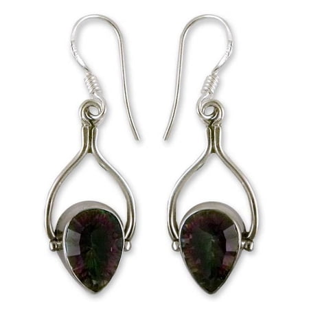 NOVICA Sterling silver dangle earrings, 'Mystic Rainbow'