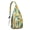 White-8, variant on Exotic Floral Sling Backpack – Palm Leaf & Tropical Flowers Pattern, Durable Anti-Theft Pack for Students