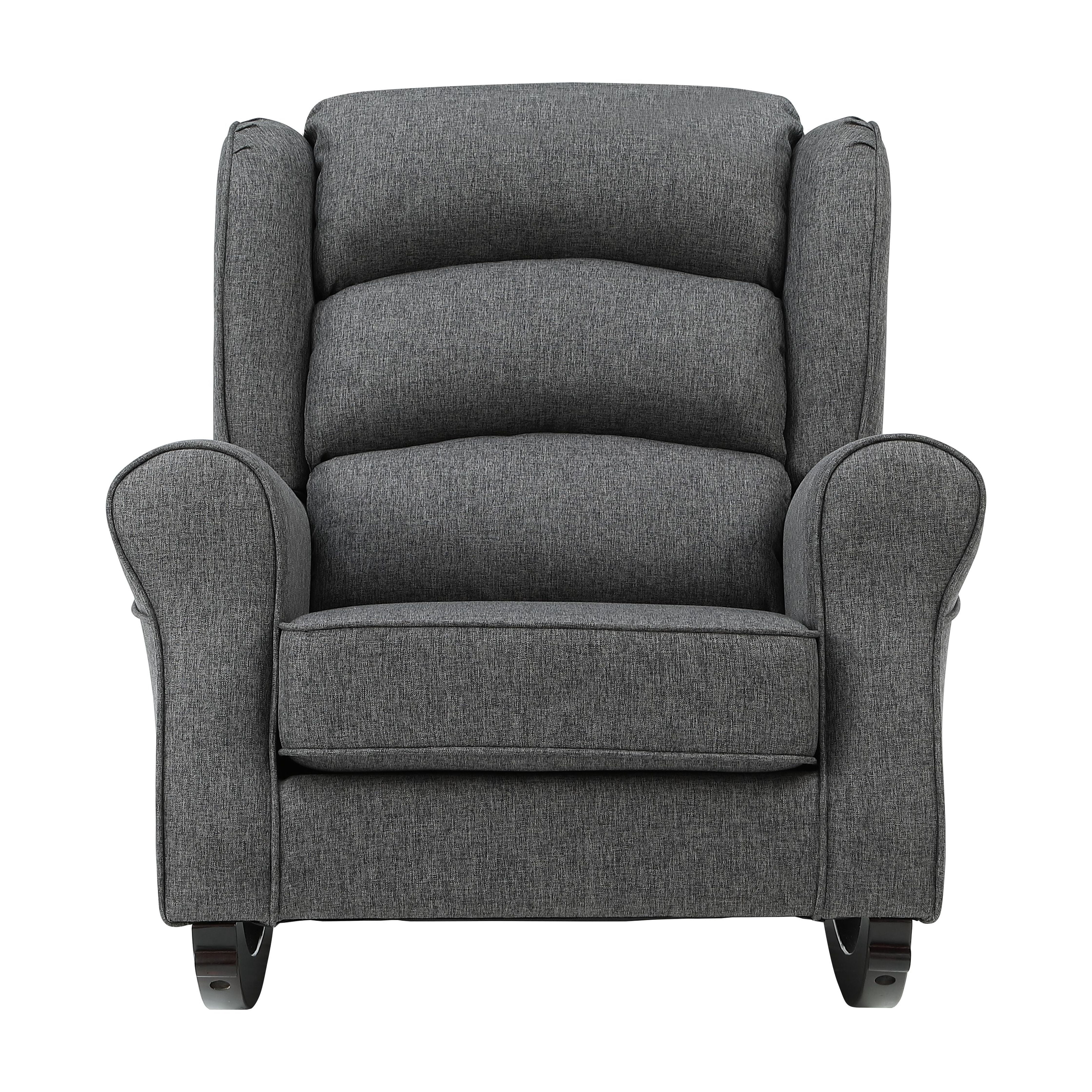 Newboti Furniture Grey Rocking Chair With Flared Arm 1545
