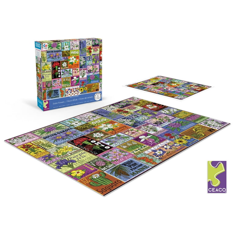 Ceaco State Flowers Jigsaw Puzzle - 1000 Pieces - Walmart.com