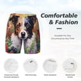 thumbnail image 5 of Lsque Mens Swim Trunks Colorful Flower Dog Pattern - Bathing Suit Compression Liner - Beach Swim Shorts Swimwear - (S-3XL) - Stretch Quick Dry -3X-Large, 5 of 9