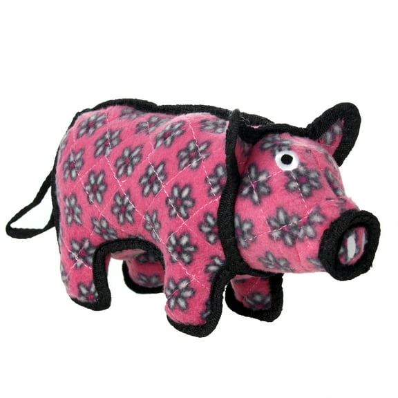 Tuffy Jr Barnyard Pig Durable Plush Squeaky Dog Toy