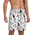 thumbnail image 2 of Balery whiter cute penguin Pantalones cortos de pijama de punto de algodón para hombre con cinturilla y bolsillos-Medium, 2 of 6