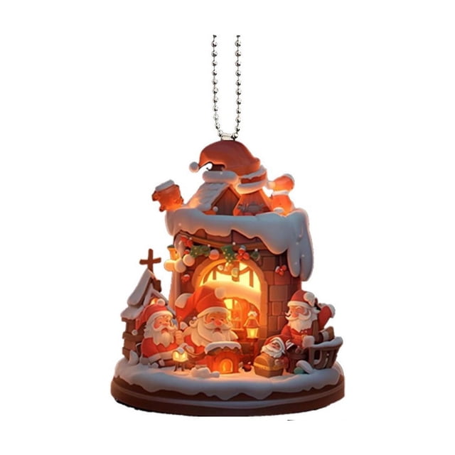 Christmas Decorations for The Home New Border Product Christmas Car Hanging Christmas Decoration Acrylic Car Hanging Home Hanging Car Christmas Decorations