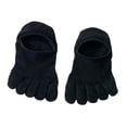 thumbnail image 2 of Calcetines bajos suaves Salvador para mujer 1 par de cinco dedos negro, 2 of 10
