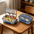 thumbnail image 4 of Fiambrera Bento con compartimentos 3 en 1 para preparar comidas y almacenar alimentos.Apta para microondas y lavavajillas.Ideal para la oficina,la escuela y el hogar., 4 of 6