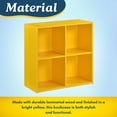 thumbnail image 6 of Kings Brand Furniture - 4 Cube Storage Organizer Book Shelf, Toy Storage Organizer for Playroom, Bedroom, Nursery School, Yellow, 6 of 7