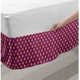 thumbnail image 2 of Rain Bed Skirt, Polka Dot Inspired Pattern of Droplets on Vibrant Purplish Color Background, Elastic Bedskirt Dust Ruffle Wrap Around for Bedding Decor, 4 Sizes, Purple and Orange, by Ambesonne, 2 of 2