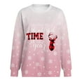 thumbnail image 6 of Futezty Merry Christmas Sweartshirt for Women Xmas Buffalo Plaid Tree Tops Color Block Snowflake Print Long Sleeve Shirt, 6 of 6