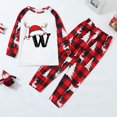 thumbnail image 2 of Fgnfyis Family Matching Outfits Christmas Deer Horn Letter Print Long Sleeve Pajamas Set Sleepwear, 2 of 6