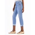 thumbnail image 3 of Vaqueros capri Sidefeel Zimbaplatinum de verano para mujer, azul, 3 of 8