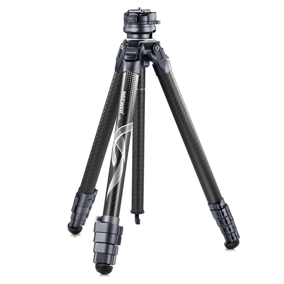 Neewer LT32 62" Carbon Fiber Tripod - 360° Panorama Head, ±15° Leveling, Arca QR Plate, Peak Design V3 Compatible