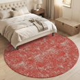 thumbnail image 4 of Small Round Rug 3Ft, Red Terracotta Splatter Non-Slip Washable Circle Rugs Carpet, Boho Mottled Vintage Rustic Indoor Outdoor Rug Floor Mats Throw Runner for Bedroom Living Room Bathroom, 4 of 8