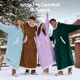thumbnail image 6 of Joyfy SWearable Blanket Hoodie for Women Men Gifts for Women Mom Wife Sherpa Fleece Long Hooded Blanket Sweatshirt Cozy Sherpa Wearable Throw with Pocket & Sleeves for Adult(Sky blue,Regular), 6 of 7