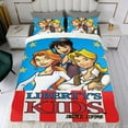 thumbnail image 4 of Los Chicos de Liberty Conjunto de sábanas temático, trío de piezas, cómodo y amigable con la piel, diseño único, regalo de decoración para el hogar para familiares, amigos y fans,173cm *218cm, 4 of 6