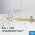 thumbnail image 4 of OVE Decors Bel Soft Close Gold 48" Frameless Sliding Soft Close Shower Door, 4 of 17