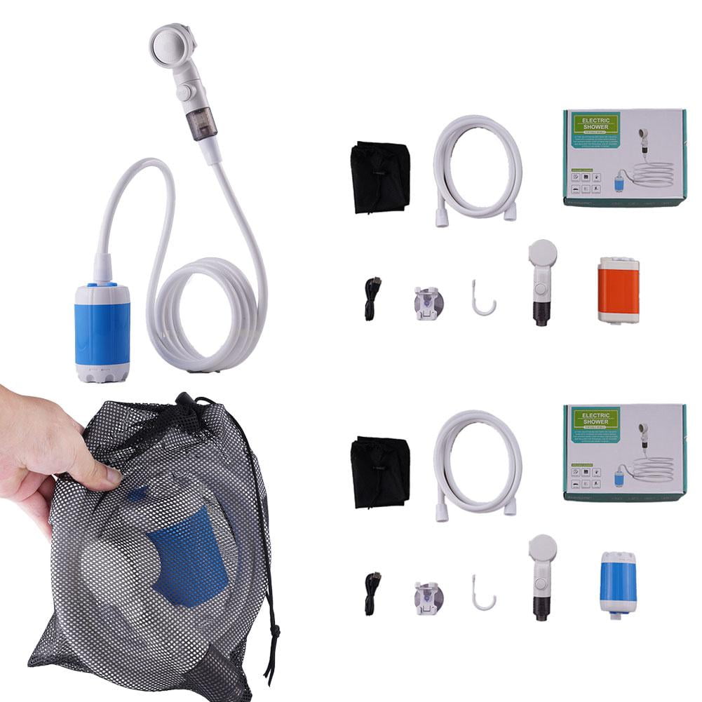Portable Shower,Portable Shower for Camping,Rechargeable Outdoor Shower Head Sprayer,Pumps Water from Bucket,Used for Camping,Hiking,Travel,Car Washing,Pet Cleaning and Rv