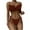 Coffee, variant on VerPetridure Women's Bikini Sets Two Piece Swimsuit High Waisted V Neck Tie Side Halter Bathing Suit for Women
