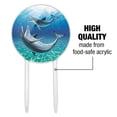 thumbnail image 6 of Acrylic Dolphin and Baby Having Fun Ocean Cake Topper Party Decoration for Wedding Anniversary Birthday Graduation, 6 of 7