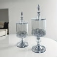 thumbnail image 4 of braveheart Glass Covered Candy Jar Retro Fashion Glass Storage Jar For Dry Storage Durable Silver Large size, 4 of 6