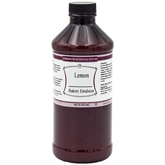 Lorann Lemon Bakery Emulsion, 16 Ounce Bottle