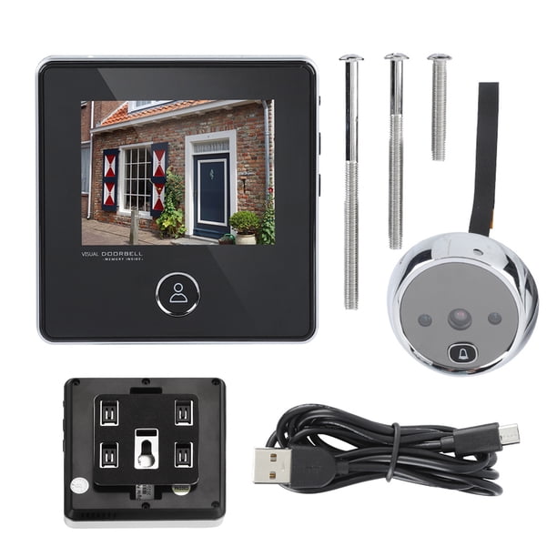 Cámara de videoportero, mirilla de seguridad, timbre de 0,3 MP, cámara de seguridad para puerta, cámara de timbre probada y confiable