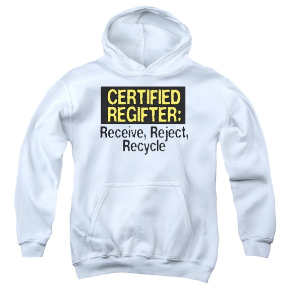 - Certified Regifter - Youth Hooded Sweatshirt - Large
